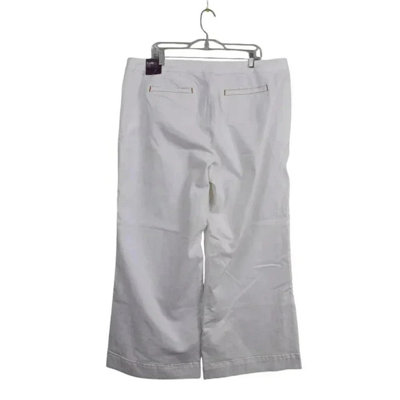 NWT Lane Bryant Flare Wide Leg Sailor Pants High Waist White Size 20 - Picture 6 of 12